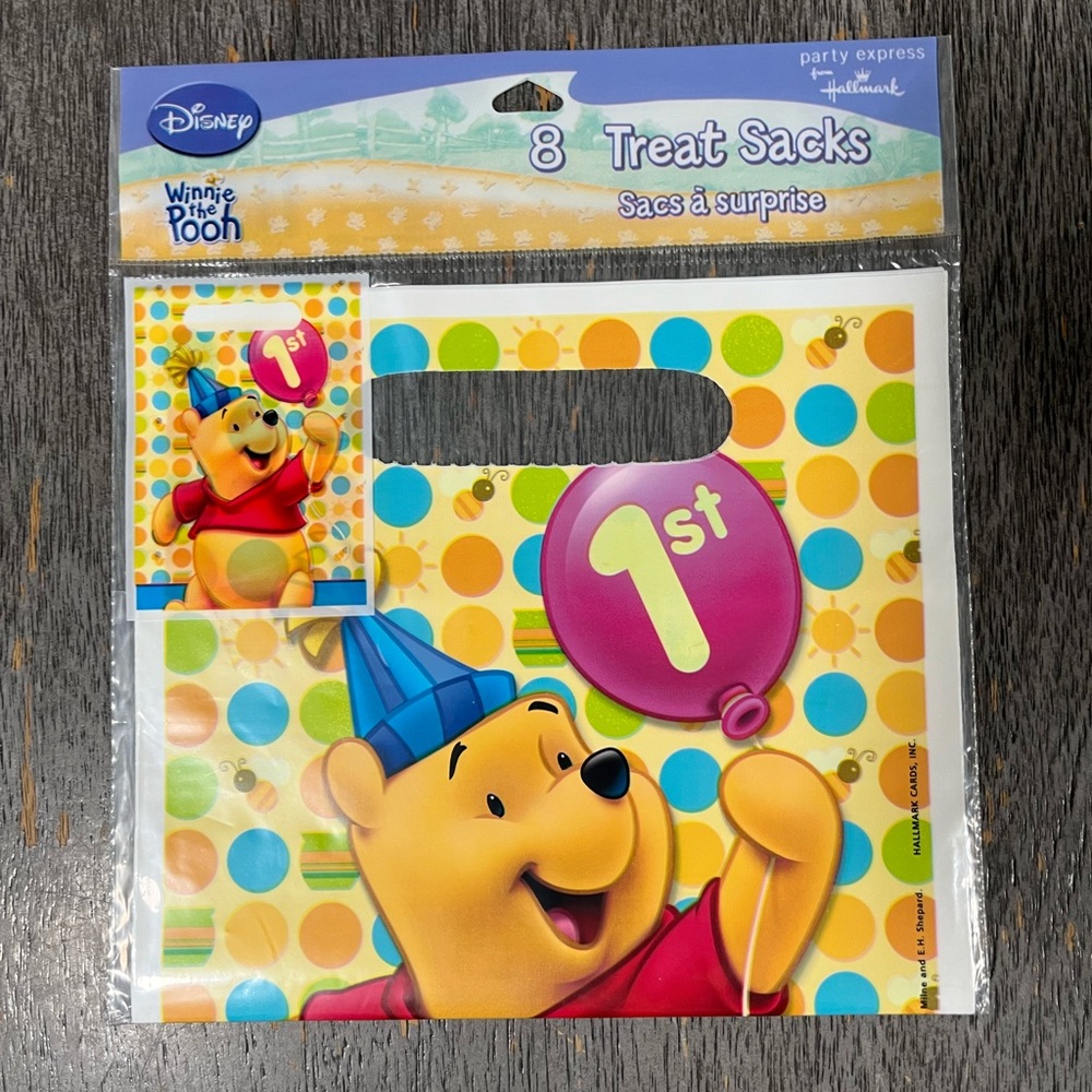 Winnie the Pooh 1st Birthday Treat Bags